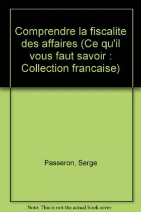Couverture du produit · Comprendre la fiscalité des affaires