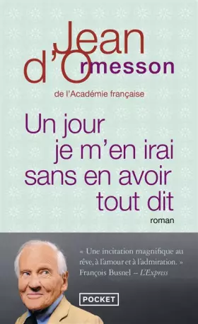 Couverture du produit · Un jour je m'en irai sans en avoir tout dit