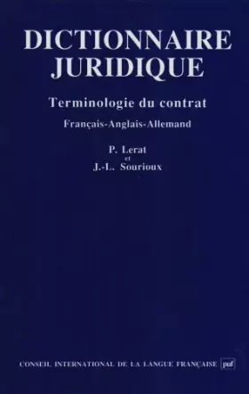 Couverture du produit · Dictionnaire juridique : Terminologie du contrat