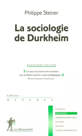 Couverture du produit · La sociologie de Durkheim