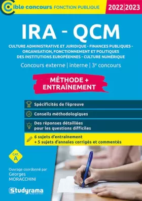 Couverture du produit · IRA – QCM – Culture administrative et juridique – Finances publiques – Organisation, fonctionnement et politiques des instituti