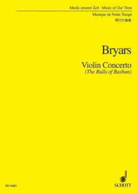 Couverture du produit · Violin Concerto: The Bulls of Bashan. violin and strings. Partition d'étude.