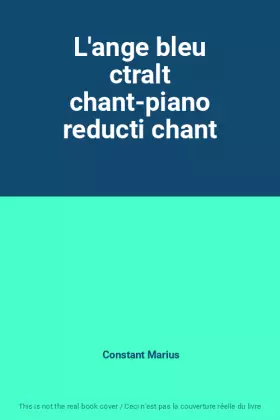 Couverture du produit · L'ange bleu ctralt chant-piano reducti chant