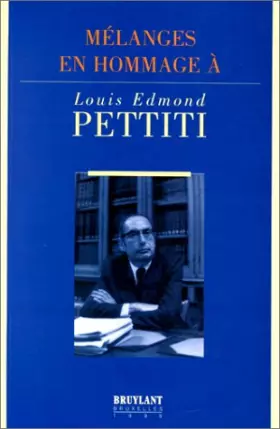 Couverture du produit · MELANGES OFFERTS A LOUIS EDMOND PETTITI