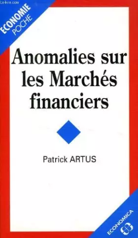 Couverture du produit · Anomalies sur les marchés financiers