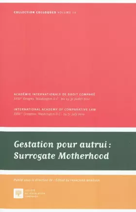 Couverture du produit · GESTATION POUR AUTRUI - SURROGATE MOTHERHOOD