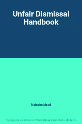 Couverture du produit · Unfair Dismissal Handbook