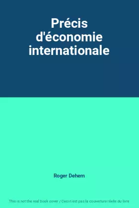 Couverture du produit · Précis d'économie internationale