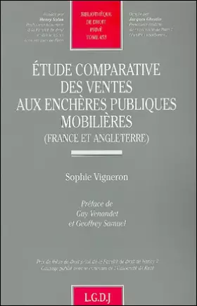 Couverture du produit · etude comparative des ventes aux enchères publiques mobilières (france et anglet: PRIX DE THÈSE DE DROIT PRIVÉ DE LA FACULTÉ DE
