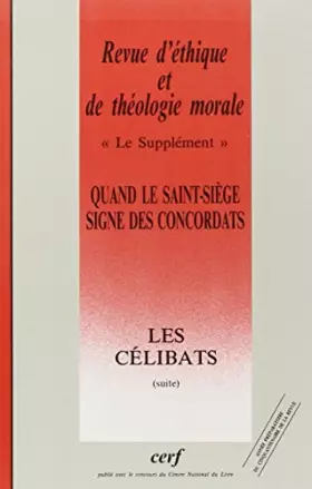 Couverture du produit · Quand le Saint-Siège signe des concordats : Revue d'ethique et de théologie morale: Le supplément, n° 199