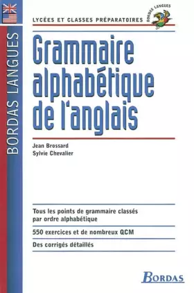 Couverture du produit · Grammaire alphabétique : Anglais