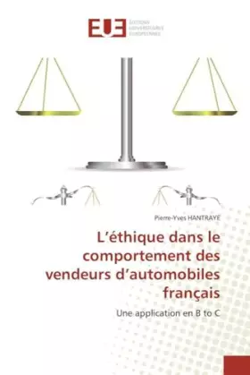 Couverture du produit · L'éthique dans le comportement des vendeurs d'automobiles français: Une application en B to C (Omn.Univ.Europ.) (French Edition