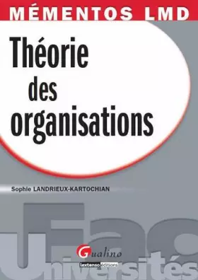 Couverture du produit · Théorie des organisations