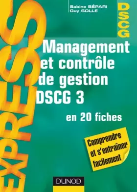 Couverture du produit · Management et contrôle de gestion DSCG 3 en 20 fiches