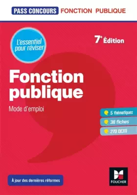 Couverture du produit · Pass'Concours - Fonction publique Mode d'emploi - 7e édition - Révision et entrainement