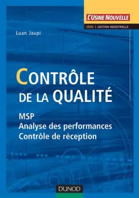 Couverture du produit · Contrôle de la qualité - MSP, analyse des performances et contrôle de réception