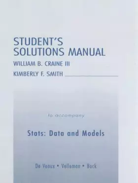 Couverture du produit · Student's Solutions Manual to Accompany Stats: Data and Models