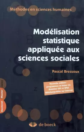 Couverture du produit · Modélisation statistique appliquée aux sciences sociales