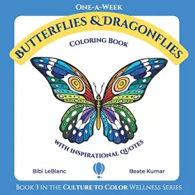 Couverture du produit · One-A-Week Butterflies and Dragonflies: Coloring Book with Inspirational Quotes