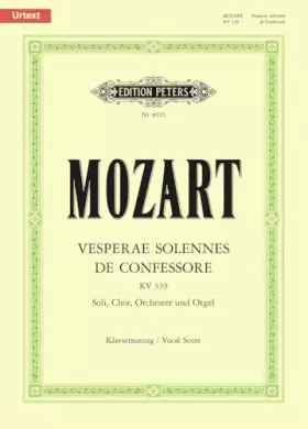 Couverture du produit · Mozart - Solemn Verspers - Vesperae Solennes De Confessore K339 - Vocal Score