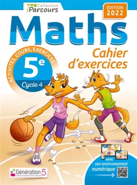Couverture du produit · Cahier d'exercices iParcours maths 5e avec cours (édition 2022)