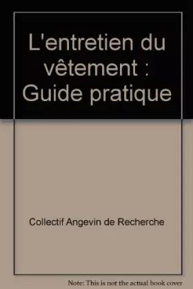 Couverture du produit · L'entretien du vêtement