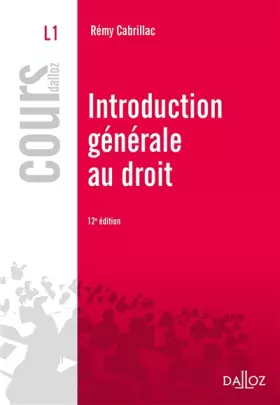 Couverture du produit · Introduction générale au droit