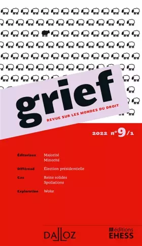 Couverture du produit · Grief, revue sur les mondes du droit - N° 9/1