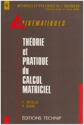 Couverture du produit · Théorie et pratique du calcul matriciel