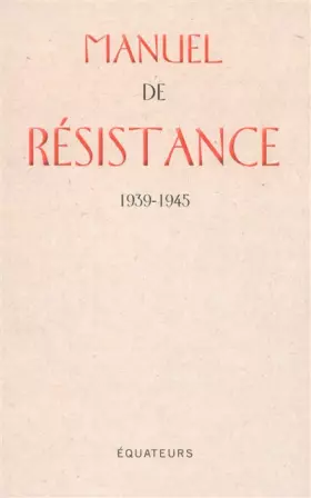 Couverture du produit · Manuel de résistance