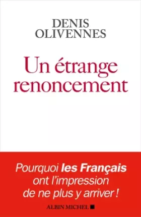 Couverture du produit · Un étrange renoncement