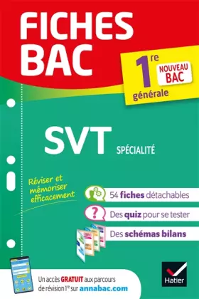 Couverture du produit · Fiches bac SVT 1re générale (spécialité): nouveau programme de Première