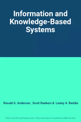 Couverture du produit · Information and Knowledge-Based Systems