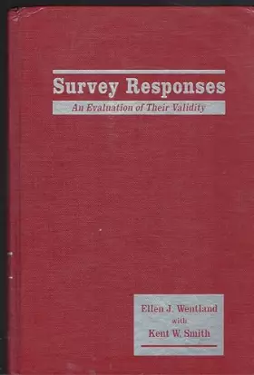Couverture du produit · Survey Responses: An Evaluation of Their Validity