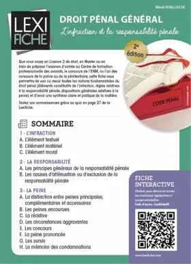 Couverture du produit · Droit pénal général