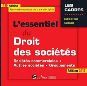 Couverture du produit · L'essentiel du droit des sociétés