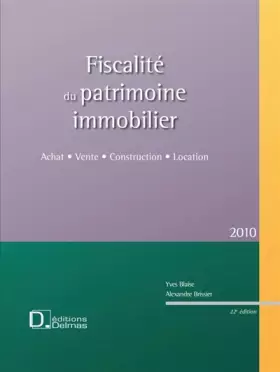 Couverture du produit · Fiscalité du patrimoine immobilier