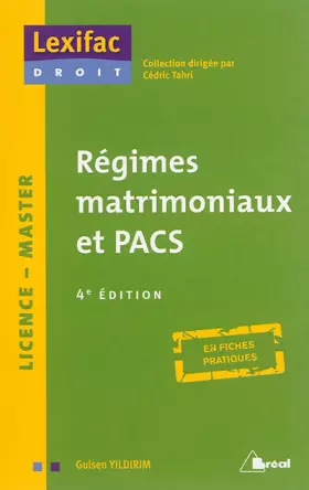 Couverture du produit · Régimes matrimoniaux et pacs