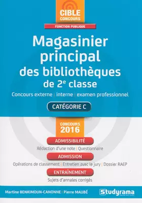 Couverture du produit · Magasinier principal des bibliothèques de 2e classe
