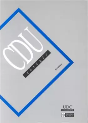 Couverture du produit · Classification décimale universelle