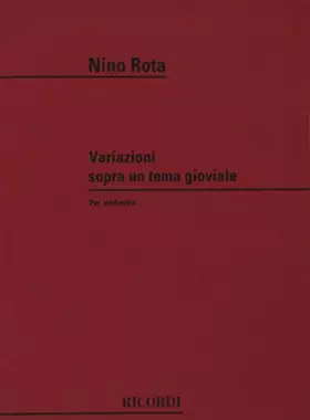 Couverture du produit · VARIAZIONI SOPRA UN TEMA GIOVIALE ORCHESTRE