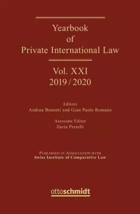 Couverture du produit · Yearbook of Private International Law Vol. XXI – 2019/2020