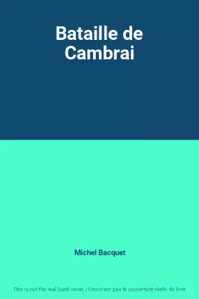 Couverture du produit · Bataille de Cambrai