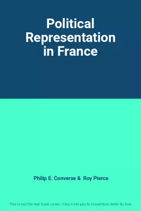 Couverture du produit · Political Representation in France