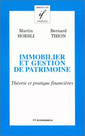 Couverture du produit · Immobilier et gestion de patrimoine