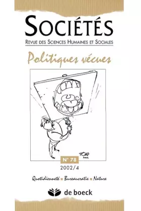 Couverture du produit · Sociétés 2002/4 N.78 Politiques vécues