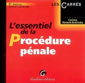 Couverture du produit · L'essentiel de la Procédure pénale