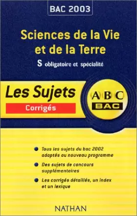 Couverture du produit · ABC Bac : Sciences de la Vie et de la Terre, Bac S
