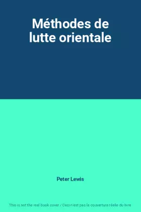 Couverture du produit · Méthodes de lutte orientale