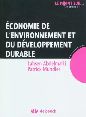 Couverture du produit · Economie de l'environnement et du développement durable